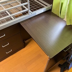 ニトリ　ロフトベッド　システムベッドデスク　収納付きの画像