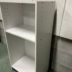 2段 カラーボックス 木製 収納棚 本棚 飾り棚 ホワイト 幅42.5cm×奥行30cm×高さ88cm の画像