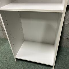 2段 カラーボックス 木製 収納棚 本棚 飾り棚 ホワイト 幅42.5cm×奥行30cm×高さ88cm の画像