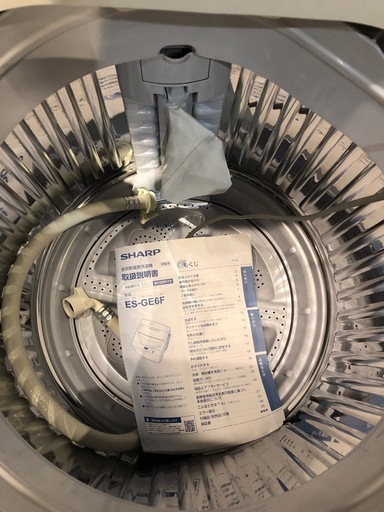 SHARP 洗濯機 2022年製6kg ES-GE6F