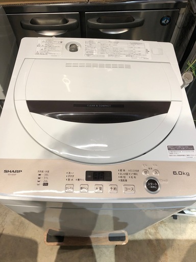 SHARP 洗濯機 2022年製6kg ES-GE6F
