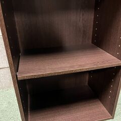 3段 カラーボックス 木製 収納棚 本棚 飾り棚 ブラウン 幅42cm×奥行29cm×高さ88cmの画像
