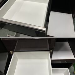 NITORI ニトリ レンジボード キッチンボード アルミナス 140KBDBR 食器棚 大容量 幅141cm×奥行45cm×高さ202cm の画像