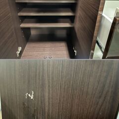 NITORI ニトリ レンジボード キッチンボード アルミナス 140KBDBR 食器棚 大容量 幅141cm×奥行45cm×高さ202cm の画像