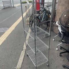 リサイクルショップどりーむ荒田店　No5003 メタルラック　スリムタイプ♪　用途いろいろ♪　マルチラック　キャスター付き♪の画像