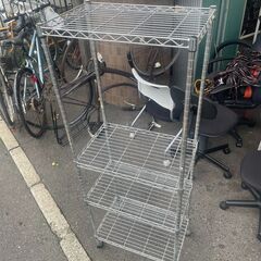 リサイクルショップどりーむ荒田店　No5003 メタルラック　スリムタイプ♪　用途いろいろ♪　マルチラック　キャスター付き♪の画像