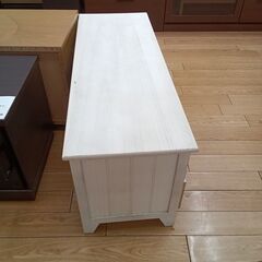 ★ジモティ割あり★  テレビ台 ホワイト H41×D34×W94 クリーニング済み TK6966の画像