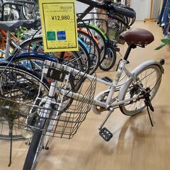 リユースのサカイ浦和店 【F114】ON15 20インチ軽快自転車 6段変速 ホワイトの画像