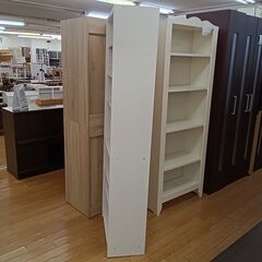 ★ジモティ割あり★  収納棚 ホワイト H180×D29×W60 クリーニング済み TK6967の画像