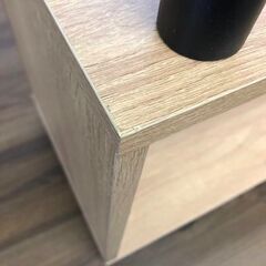 【訳あり品／組立済完成品】S字オープンラック 3段 アッシュナチュラル×黒 幅80cm おしゃれ シェルフの画像