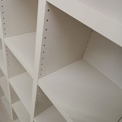 リユースのサカイ栃木店★ジモティ割あり★  本棚 ホワイト W109.5×D29.5×H180.5 クリーニング済み TC11208の画像