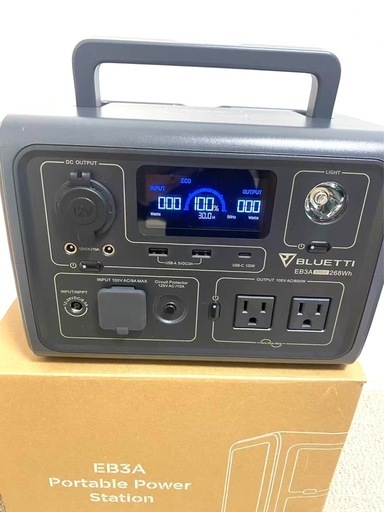 【美品】BLUETTI ポータブル電源 EB3A 268Wh/600W