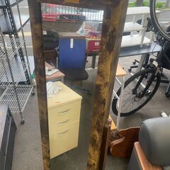 リサイクルショップどりーむ荒田店　No5014 収納付き姿見　ミラー　アクセサリーなど収納可能♪の画像