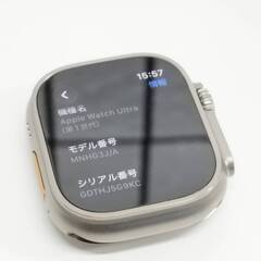【美品】Apple Watch Ultra/GPS+セルラー/49mm/A2684/チタニウム〈MNHG3J/A〉の画像