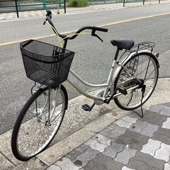 ♪ジモティー特価♪２６インチファミリーサイクル　中古自転車　シルバーの画像