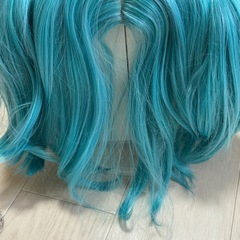 水色 ツインテール コスプレウィッグの画像
