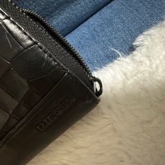 DIESEL ブラックレザー 長財布の画像