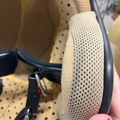 W2510-509 GINO レディース ジェットヘルメット GS-6 サイズ 57〜58cm ブラック キズ 汚れありの画像