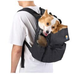 【ペットバッグ 】ペット抱っこバッグ リュック型 ペット用 抱っことおんぶ兼用バッグ キャリー 肩パット 通気 両手解放 快適 お出かけ用調節可能な犬用バックパックキャリア 大型中型犬/猫兼用 胸囲約92cm、背面長約64cmの画像