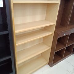 リユースのサカイ栃木店★ジモティ割あり★  本棚 ベージュ W80×D28×H202 クリーニング済み TC11214の画像