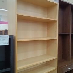 リユースのサカイ栃木店★ジモティ割あり★  本棚 ベージュ W80×D28×H202 クリーニング済み TC11214の画像