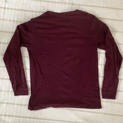商談中　ブラウニー 製　長袖Ｔシャツ　メンズ：Ｌ　あずき色の画像