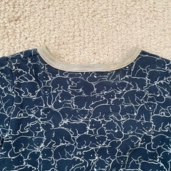プチバトー PETIT BATEAU ポーラーベア柄 足付きロンパース 3mの画像