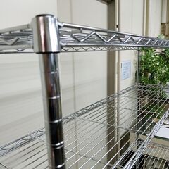 【中古】組み立てスチールラック　幅107ｘ奥行30ｘ高さ160ｃｍ　一度見に来てください！いろいろあります！　管理番号YN294Sの画像