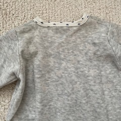 プチバトー PETIT BATEAU ベロア星柄 足付きロンパース 3mの画像