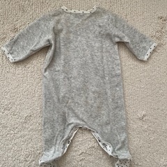 プチバトー PETIT BATEAU ベロア星柄 足付きロンパース 3mの画像