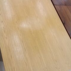 リユースのサカイ栃木店★ジモティ割あり★  テーブルセット ベージュ×ブラック W90×D60×H72 クリーニング済み TC11217の画像