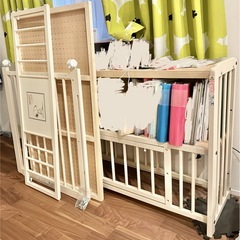 Kintaro BABY BED 2WAY スヌーピー A SNOOPY ベビーベッド キンタロー 中古 の画像