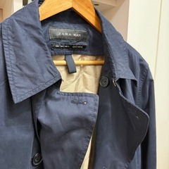 ZARA MAN ネイビー トレンチコート L
の画像