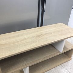 テレビ台 幅84cm S型TV台 テレビボード 木目調 ナチュラルカラー×ホワイト 収納家具   ☆ 札幌市 北区 屯田 の画像