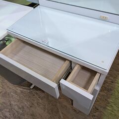 ドレッサー ニトリ　ホワイト　鏡　化粧　小物入れ　ジャングルジャングル良品館【R-85】の画像
