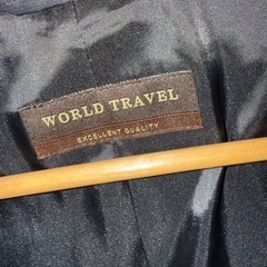 WORLD TRAVEL ブラック トレンチコート　 就活　Mさいサイズの画像