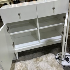 小形キャビネット　ホワイトの画像