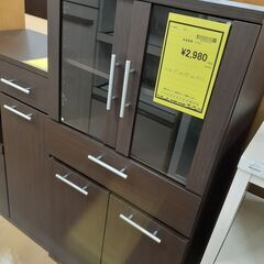 リユースのサカイ浦和店 【F122】★食器棚 ブラウンの画像