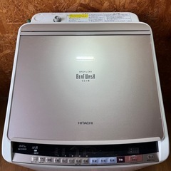 J2101   HITACHI 日立　縦型洗濯機　BEAT WASH SLIM 8/4.5kg 2017年の画像