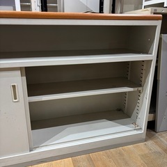ハイカウンター 木天板 カウンター 多収納 書庫 事務所 事務用品の画像