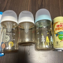 哺乳瓶　ミルクセットの画像