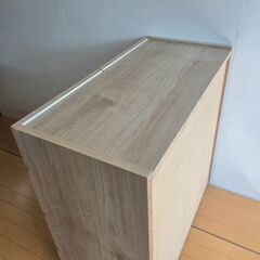 未使用訳あり 1点物　収納タンス スライドレール付き 80幅 4段 タンス 衣類収納 整理たんす チェスト　洋服タンス 引き出し　ナチュラルの画像