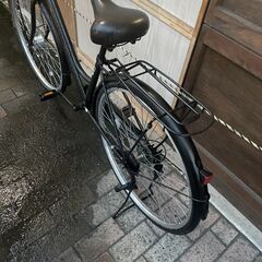 リサイクルショップどりーむ荒田店　No546 自転車　シティサイクル　２７インチ　ギア切り替え付き♪　LEDオートライト付き♪　シンプルママチャリ♪の画像