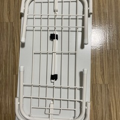 棚付きリビングテーブル ホワイト 90×45cm の画像
