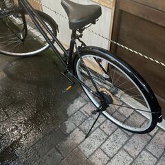 リサイクルショップどりーむ荒田店　No547 自転車　シティサイクル　２７インチ　乗りやすいフラットハンドル♪　の画像