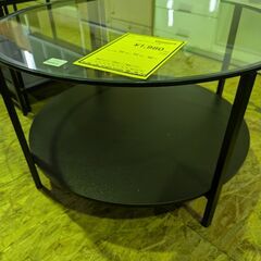 ジャングル×2和泉大型良品館　ガラステーブル　丸形【R-86】の画像