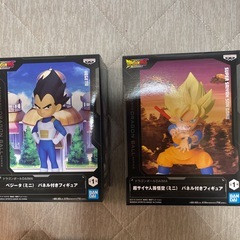 ドラゴンボール　パネル付きフィギュア　悟空　ベジータの画像