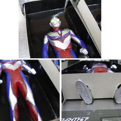 箱あり美品 ウルトラヒーローシリーズSP ティガ ダイナ ガイア クリアレッドラメver 限定 ソフビ 箱付 タグ入 フィギュア 3点セット 札幌 手稲の画像