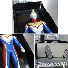 箱あり美品 ウルトラヒーローシリーズSP ティガ ダイナ ガイア クリアレッドラメver 限定 ソフビ 箱付 タグ入 フィギュア 3点セット 札幌 手稲の画像