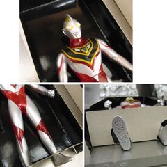箱あり美品 ウルトラヒーローシリーズSP ティガ ダイナ ガイア クリアレッドラメver 限定 ソフビ 箱付 タグ入 フィギュア 3点セット 札幌 手稲の画像